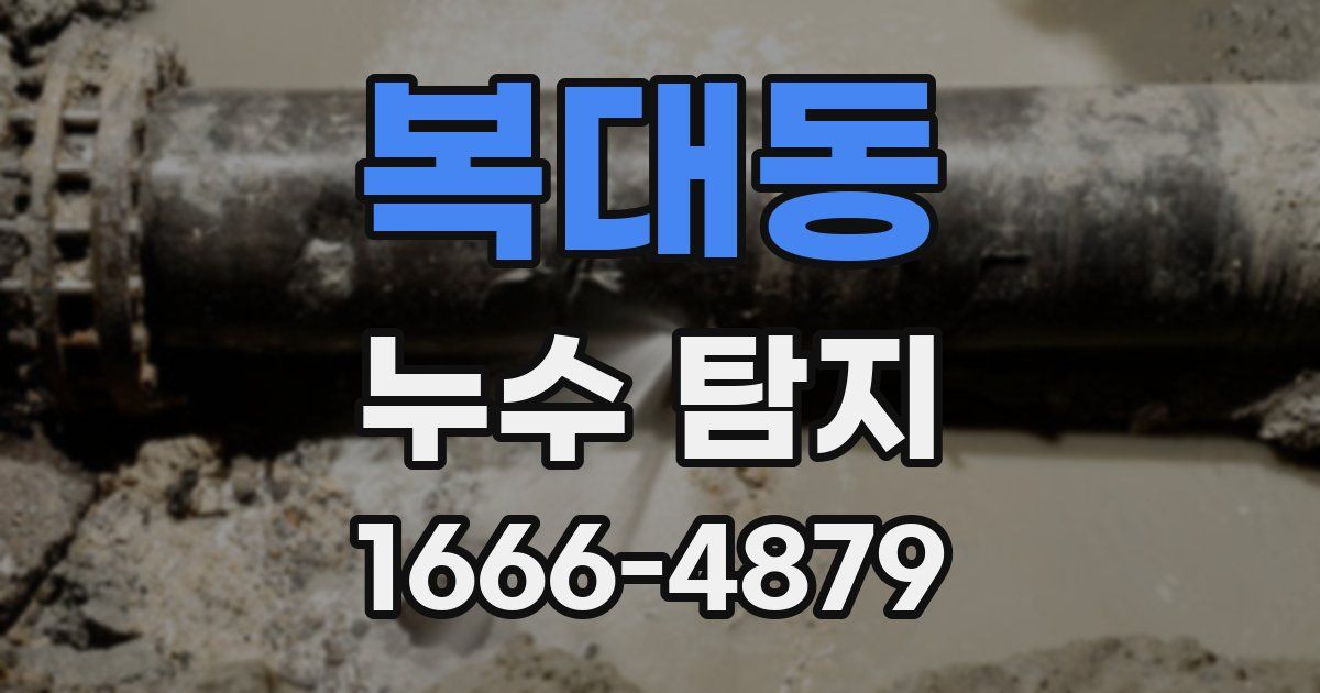 복대동 누수 탐지