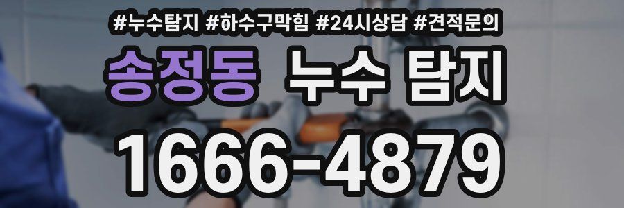 송정동 누수 탐지