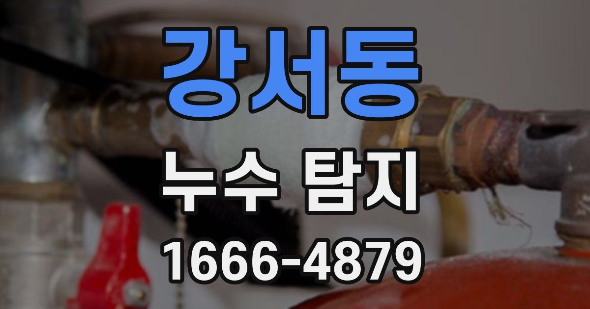 강서동 누수 탐지