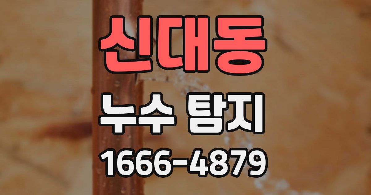 신대동 누수 탐지