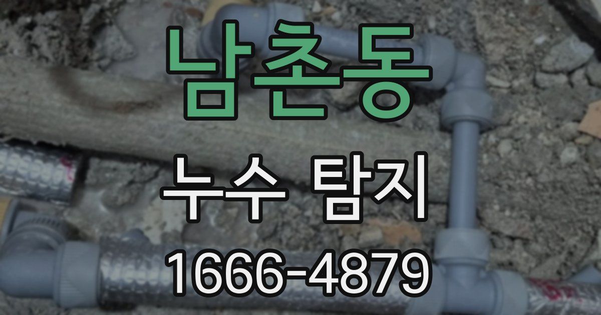 남촌동 누수 탐지