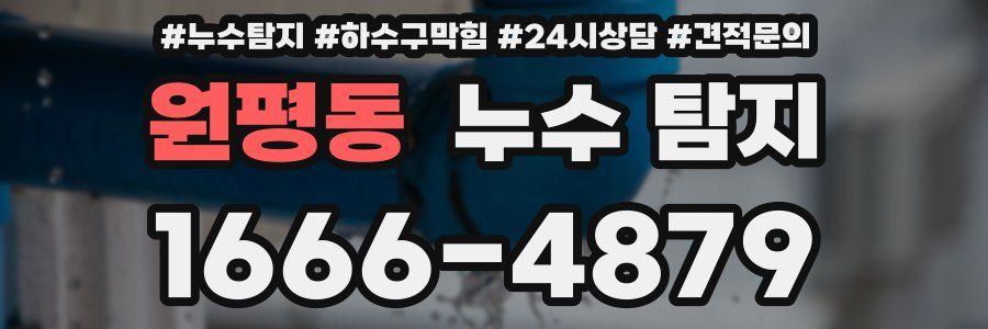 원평동 누수 탐지