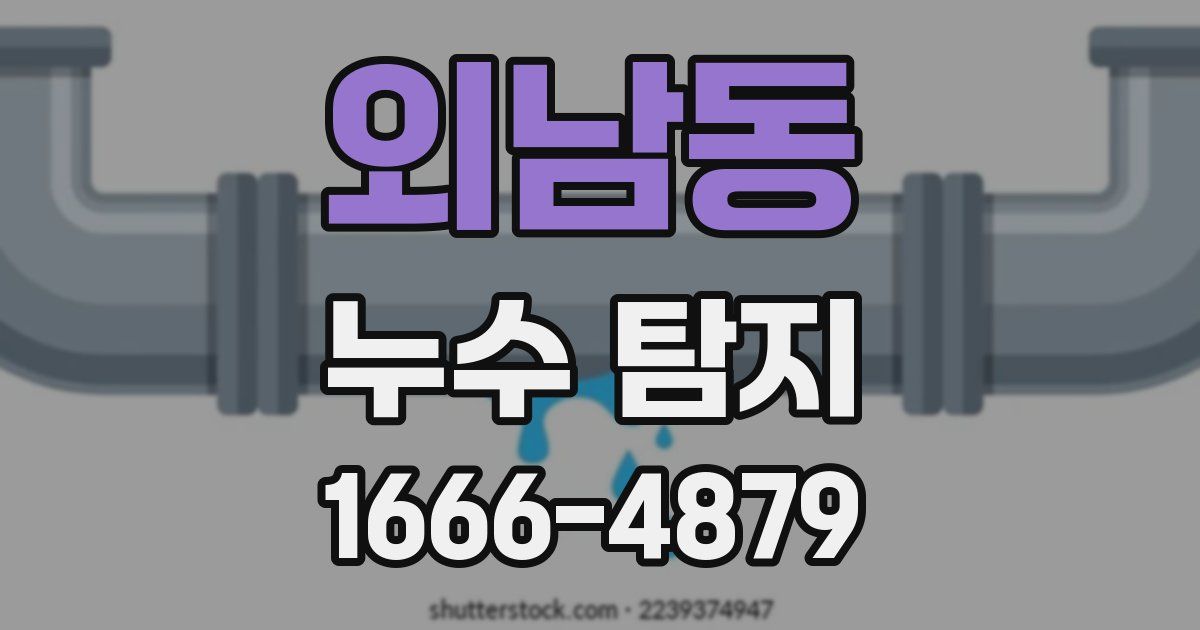 외남동 누수 탐지