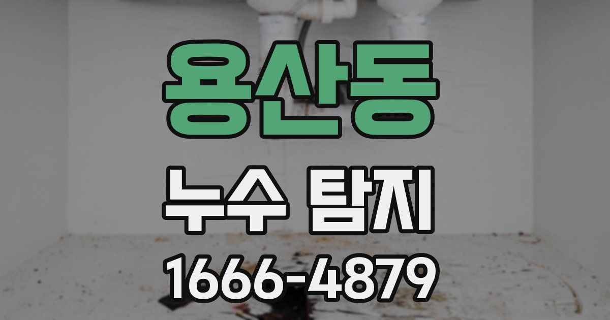 용산동 누수 탐지