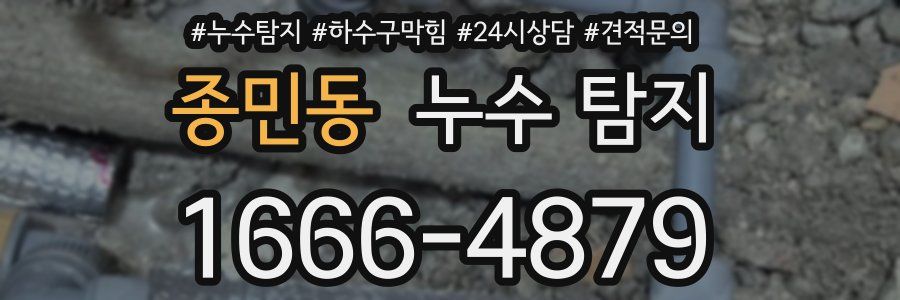 종민동 누수 탐지