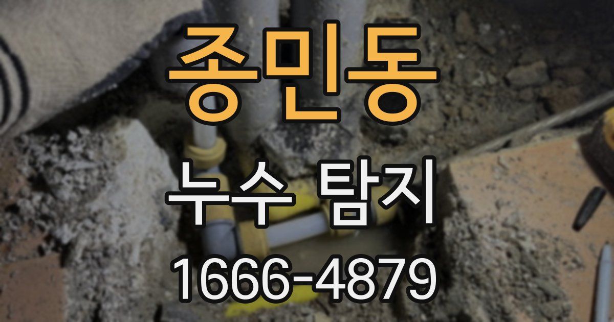 종민동 누수 탐지