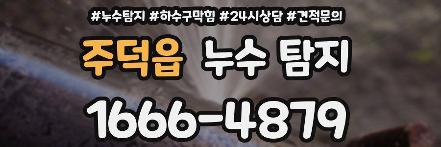 주덕읍 누수 탐지