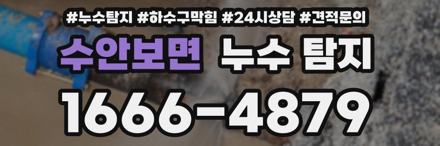 수안보면 누수 탐지
