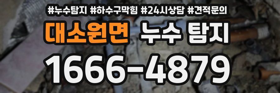 대소원면 누수 탐지