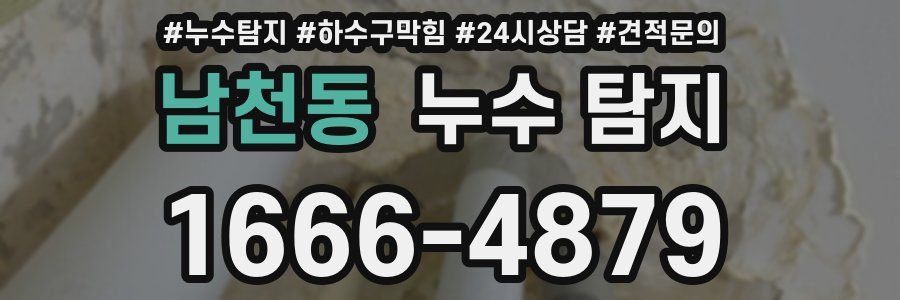 남천동 누수 탐지