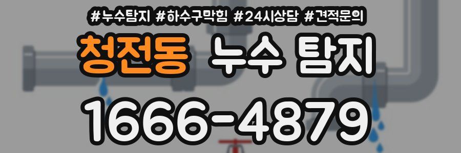 청전동 누수 탐지