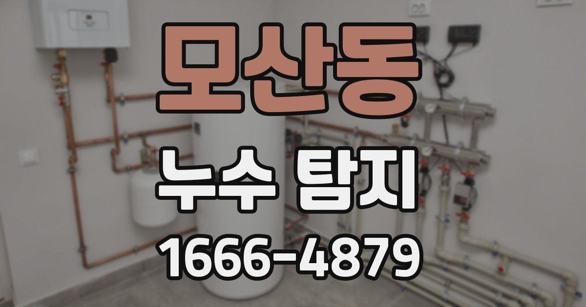 모산동 누수 탐지