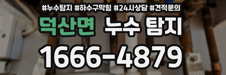 덕산면 누수 탐지