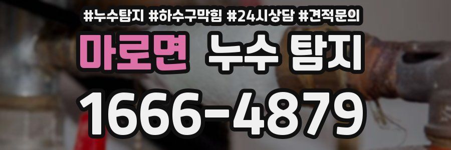 마로면 누수 탐지