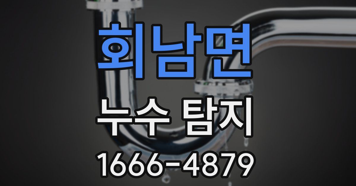 회남면 누수 탐지