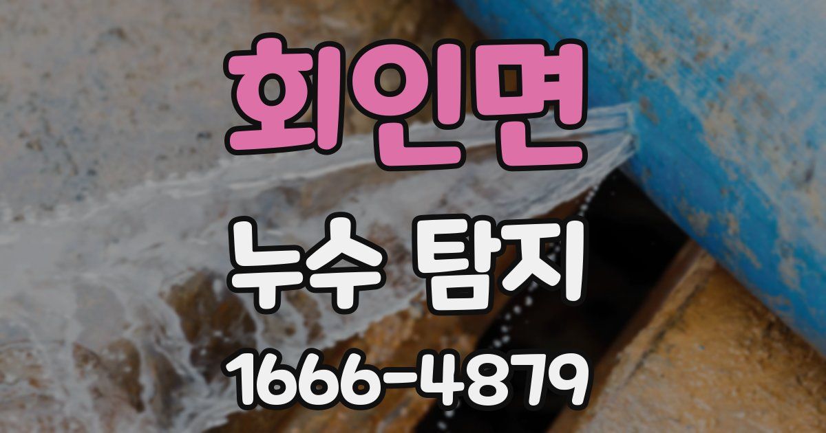 회인면 누수 탐지