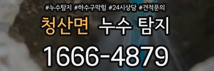 청산면 누수 탐지