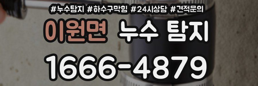 이원면 누수 탐지