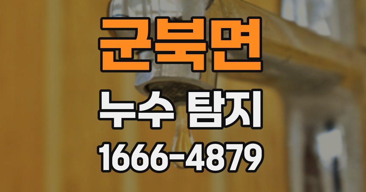 군북면 누수 탐지