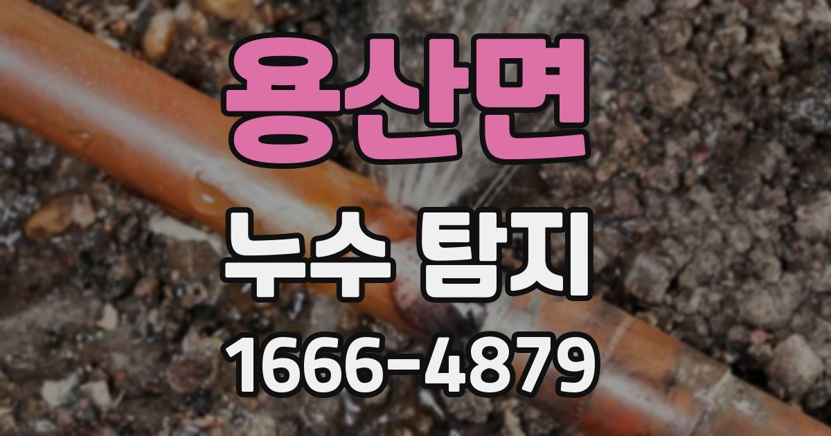 용산면 누수 탐지