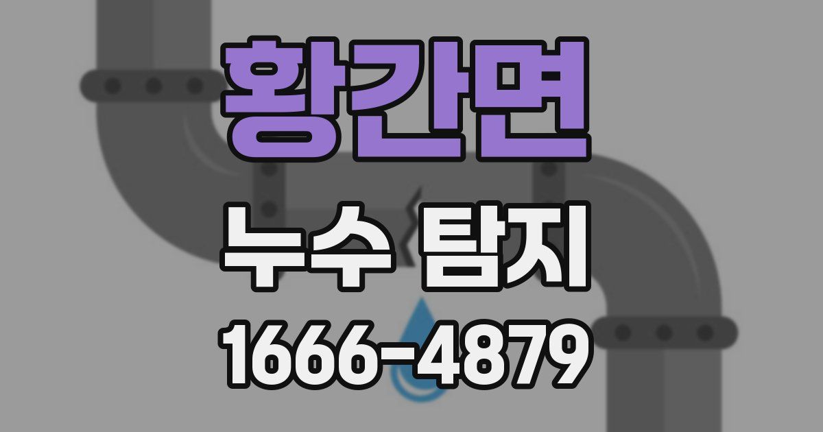 황간면 누수 탐지