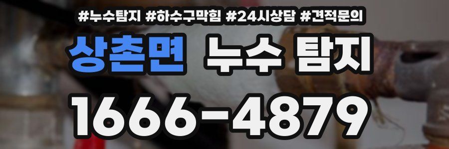 상촌면 누수 탐지