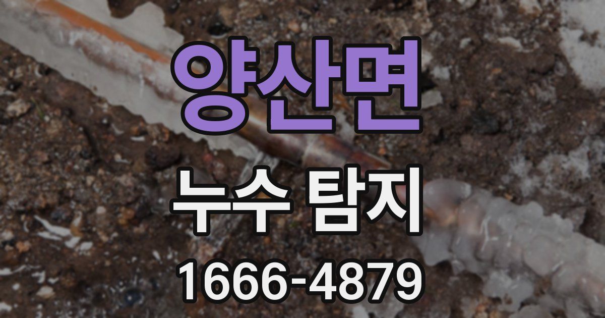 양산면 누수 탐지
