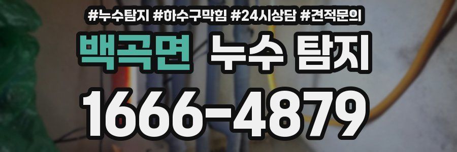 백곡면 누수 탐지