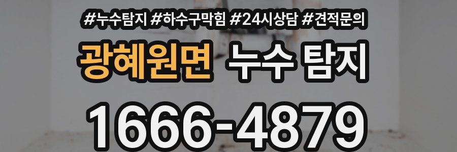 광혜원면 누수 탐지
