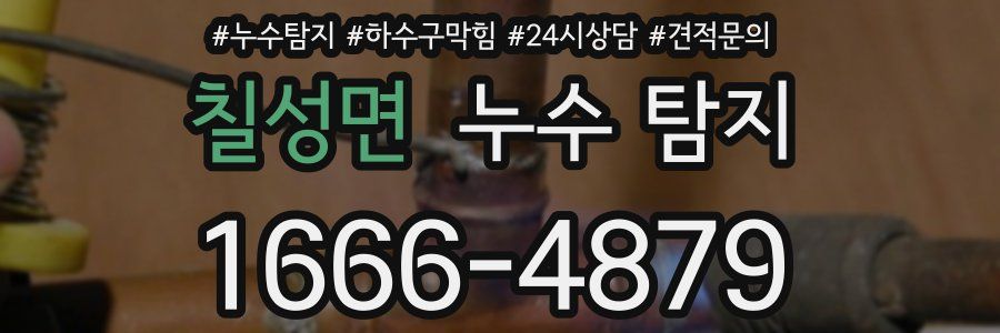칠성면 누수 탐지