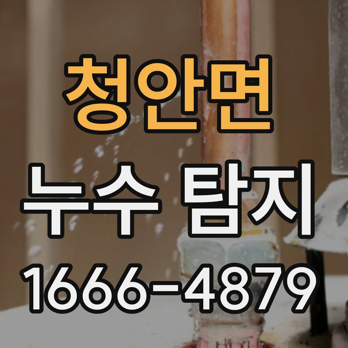 청안면 누수 탐지