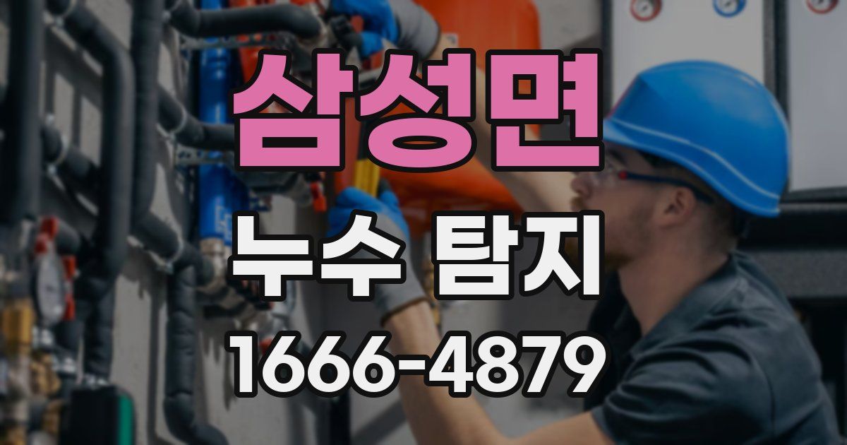 삼성면 누수 탐지