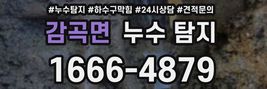 감곡면 누수 탐지
