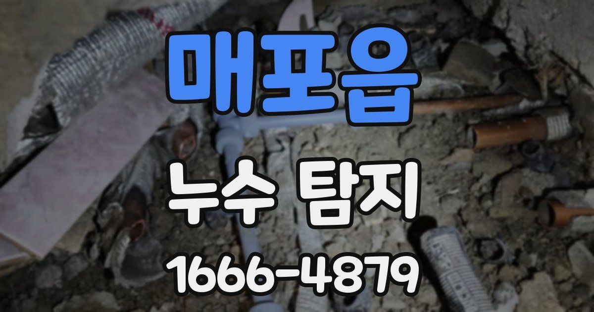 매포읍 누수 탐지