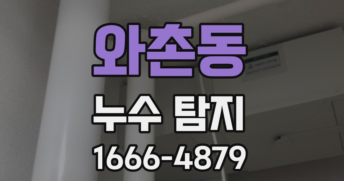 와촌동 누수 탐지