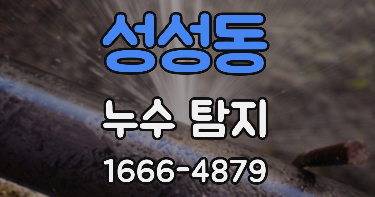성성동 누수 탐지