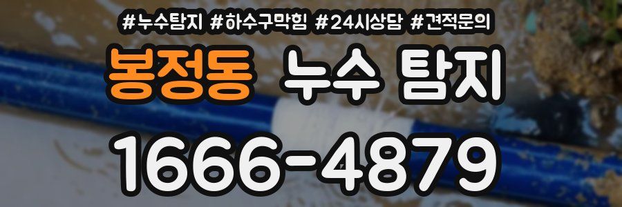봉정동 누수 탐지