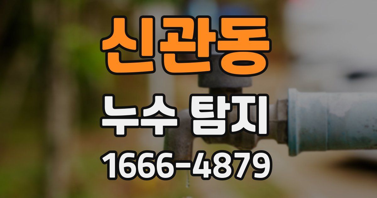신관동 누수 탐지