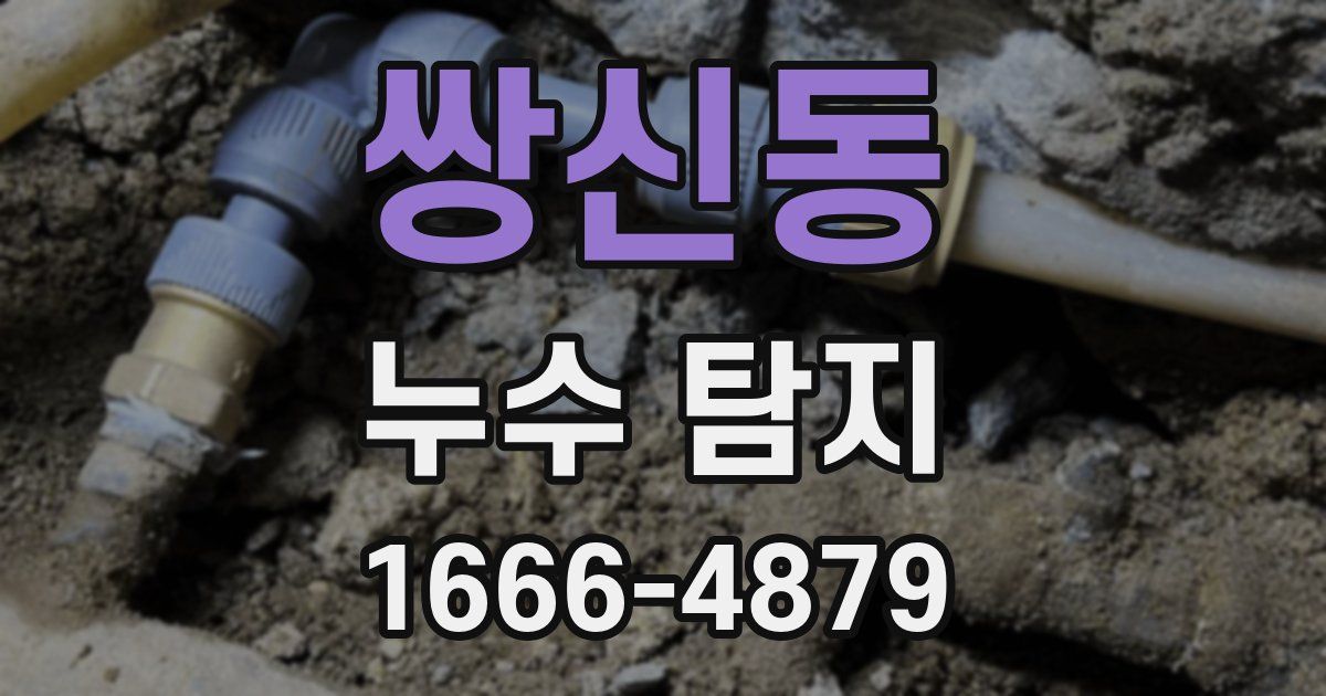 쌍신동 누수 탐지