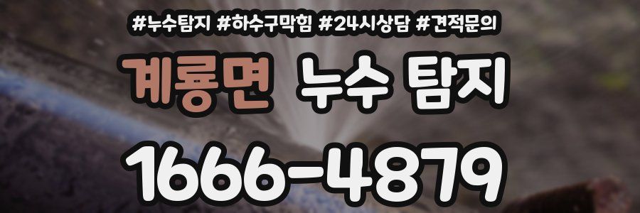 계룡면 누수 탐지