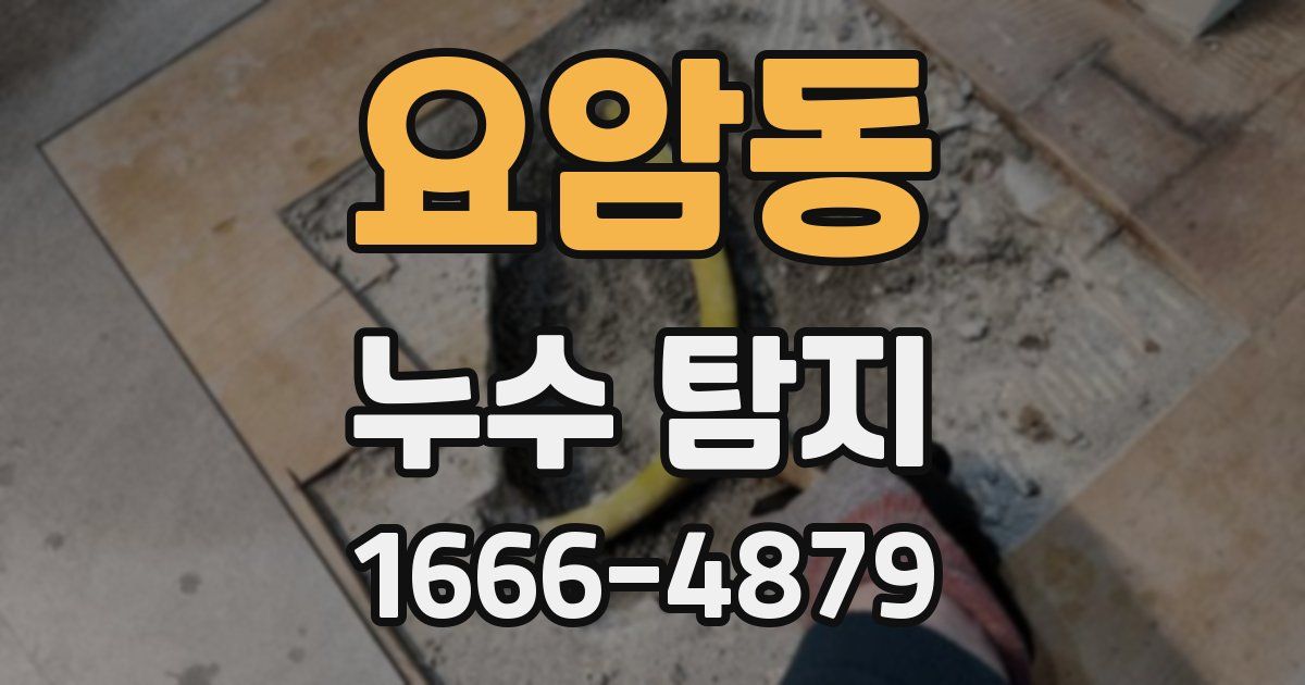 요암동 누수 탐지