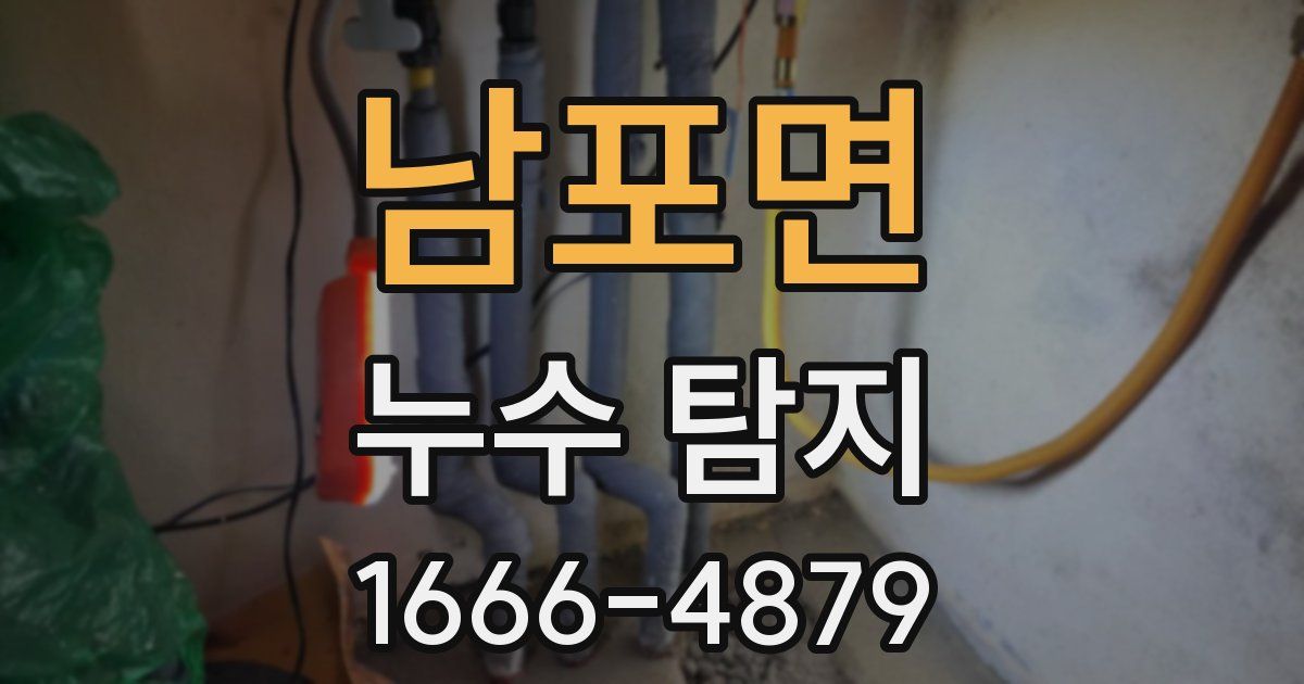 남포면 누수 탐지