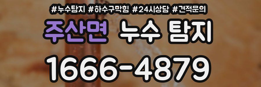 주산면 누수 탐지