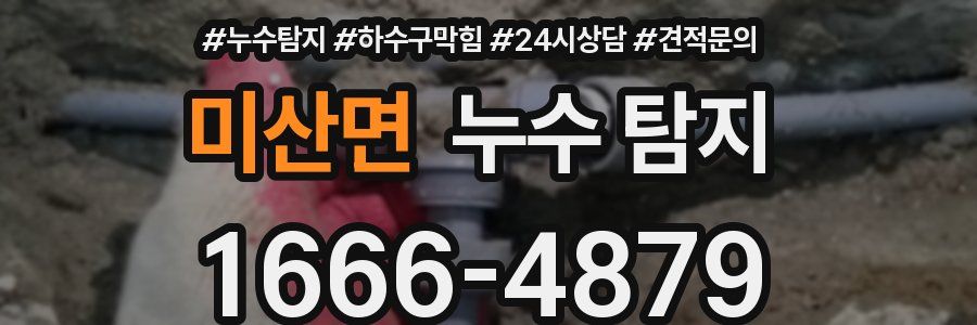 미산면 누수 탐지