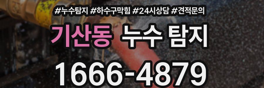 기산동 누수 탐지