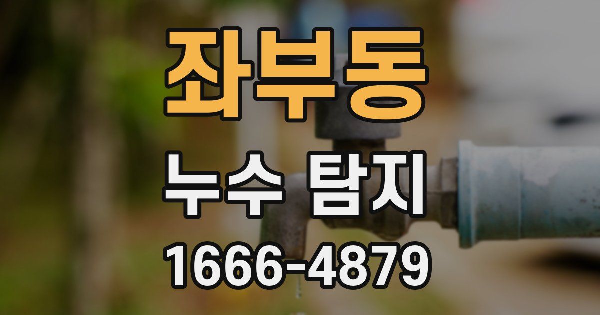 좌부동 누수 탐지