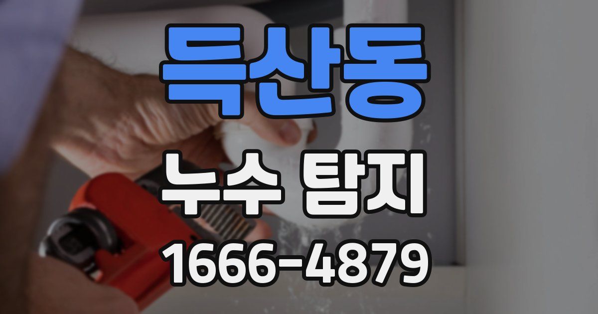 득산동 누수 탐지