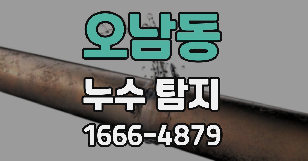 오남동 누수 탐지