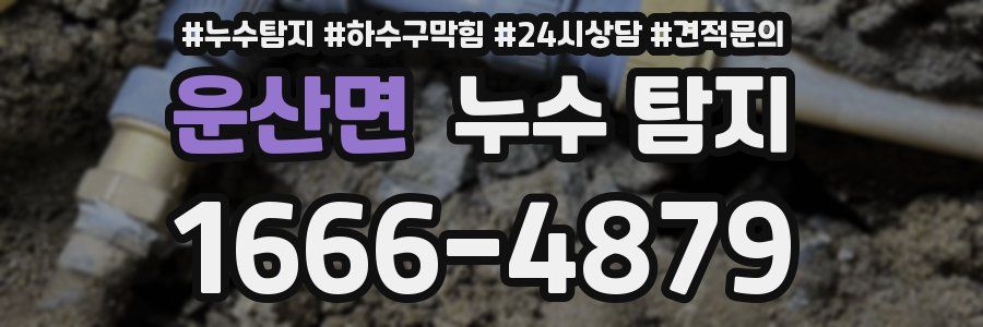운산면 누수 탐지