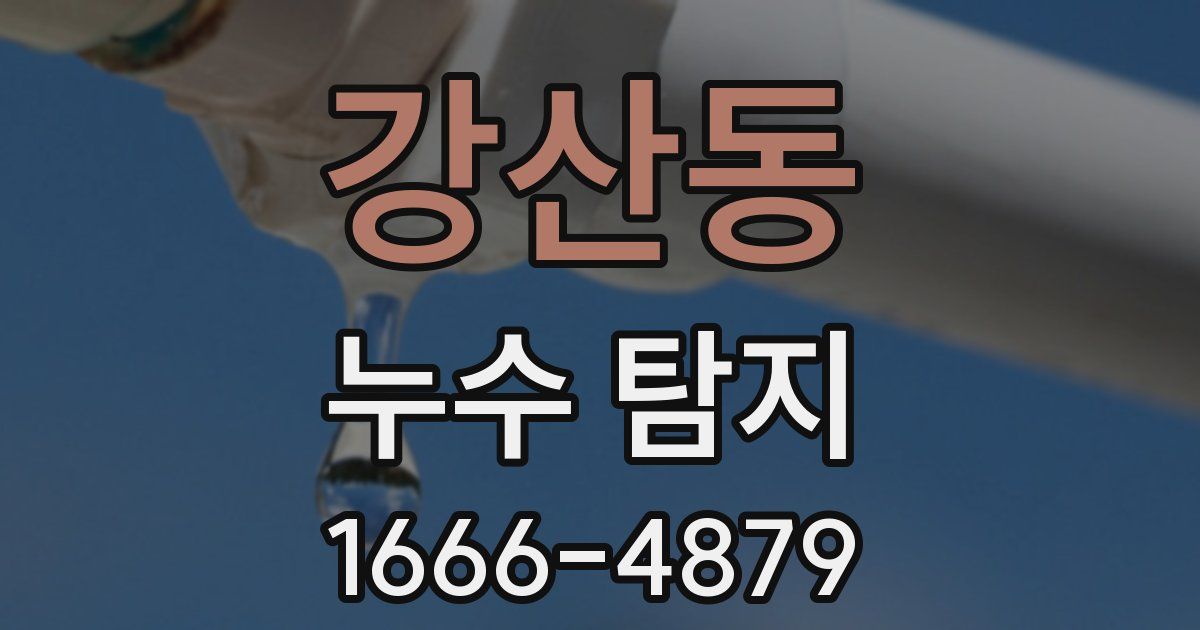 강산동 누수 탐지